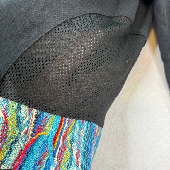 Puma X Coogi Black Bodycon Dress 3/4 Sleeve Crew Neck Scoop Back Womens Sz Small - Picture 4 of 9